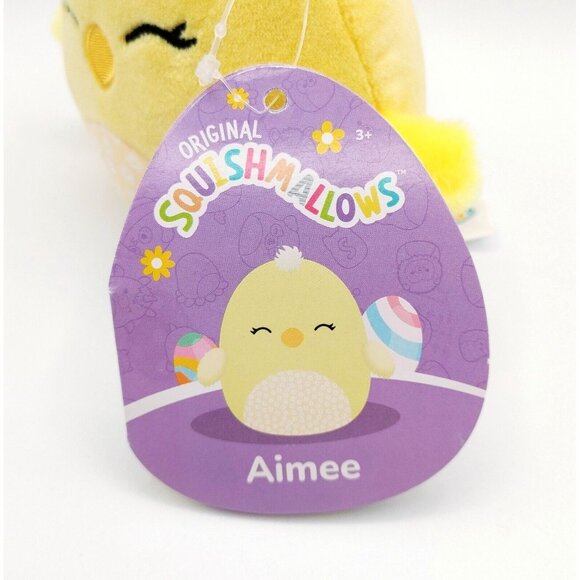 Squishmallows 5 inch Aimee the Chick Easter Plush Floral - Picture 5 of 5